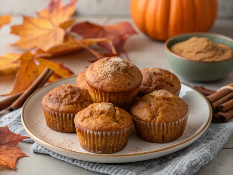 Pumpkin Spice Muffins for toddlers, filled with warm spices—perfect toddler breakfast muffins for fall.