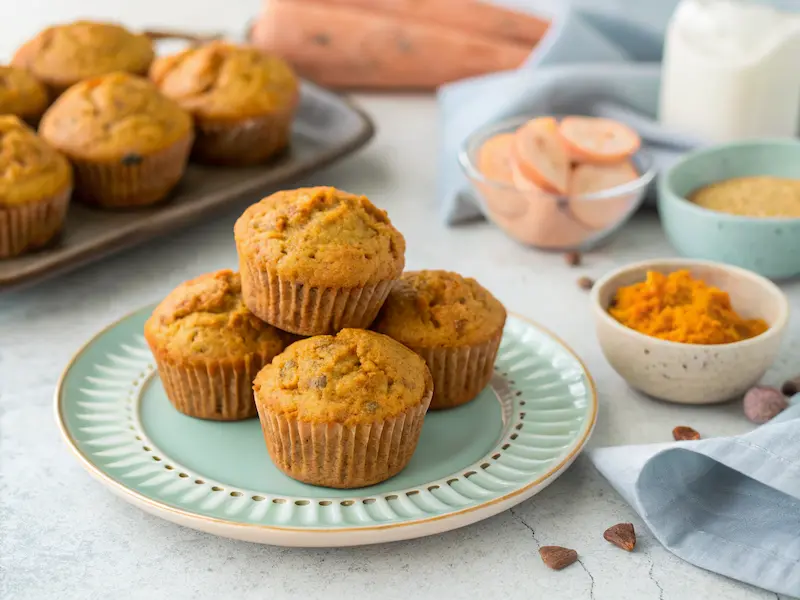 Sweet Potato Muffins for toddlers, soft and iron-rich—perfect toddler breakfast muffins.
