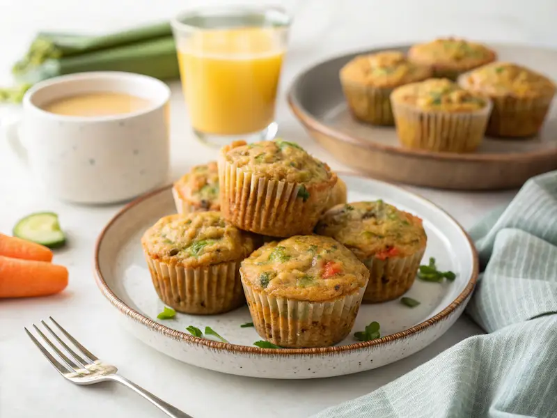 Zucchini Carrot Muffins for toddlers, moist and packed with veggies, perfect toddler breakfast muffins.