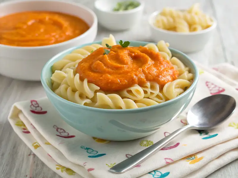 Creamy Pasta with Hidden Carrots, a toddler dinner idea featuring pasta in a smooth, veggie-packed sauce that’s perfect for picky eaters.