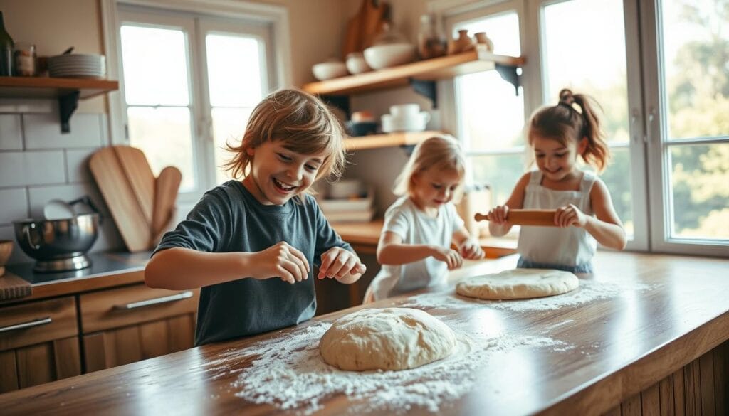 Kids Baking Bread and Pizza Kids Baking Bread and Pizza
