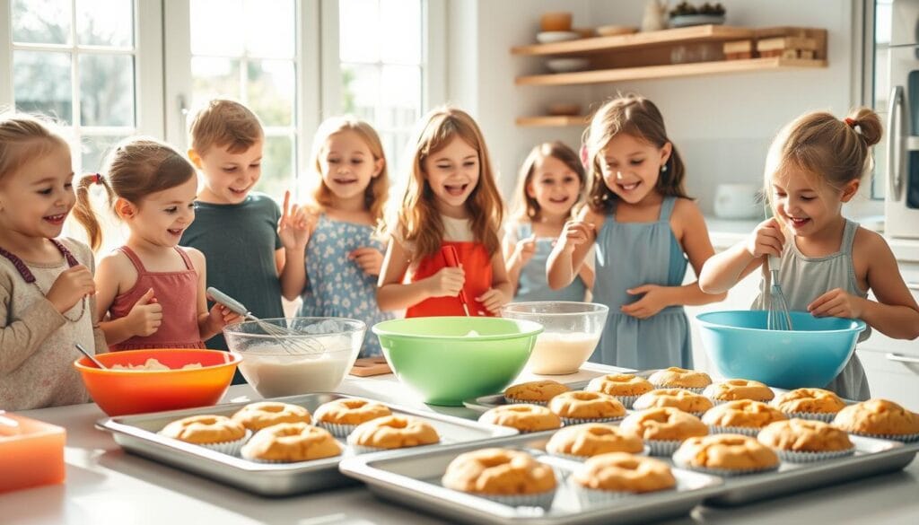 Kids Baking Cookies and Muffins Kids Baking Cookies and Muffins