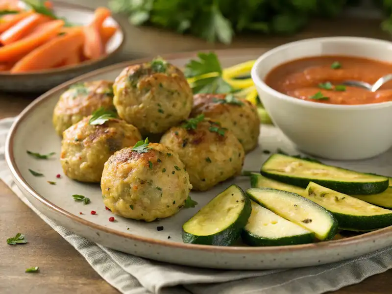 Turkey Meatballs with Zucchini, bite-sized and packed with lean protein and hidden veggies, ideal for toddler dinner ideas.