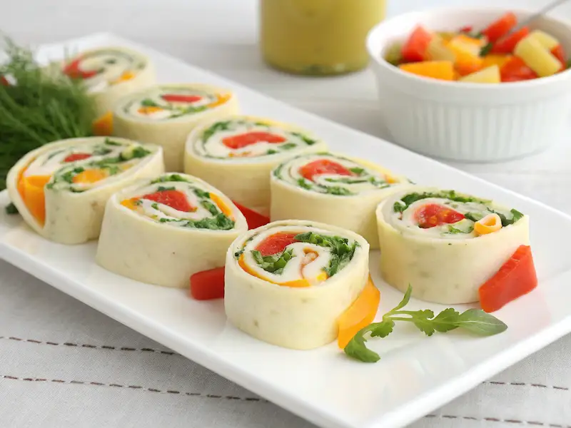 Cheese & Veggie Roll-Ups—fun toddler snacks made with fresh veggies and cheese, easy to eat with minimal mess.